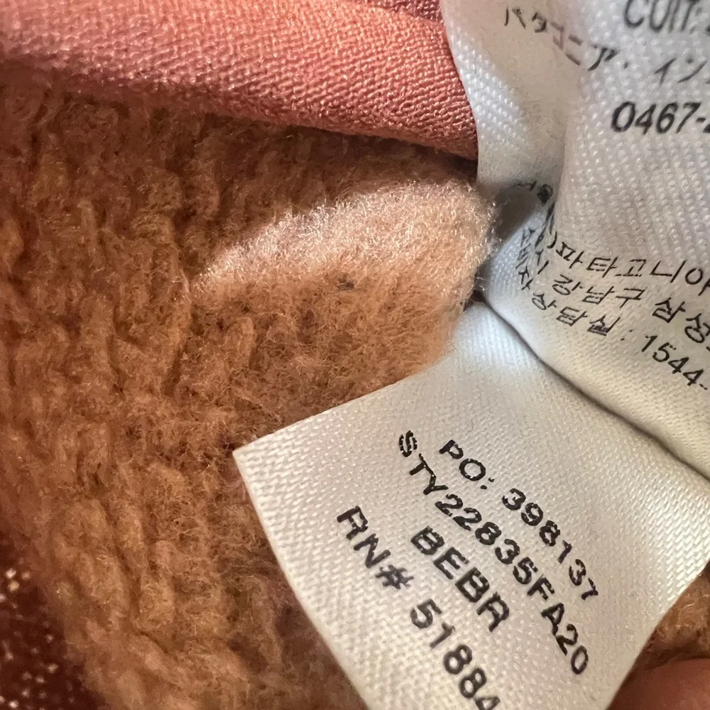 Patagonia‎ Pullover Womens small Brown Tan Half Zip Retro Pile Marsupial Fleece - Picture 9 of 13